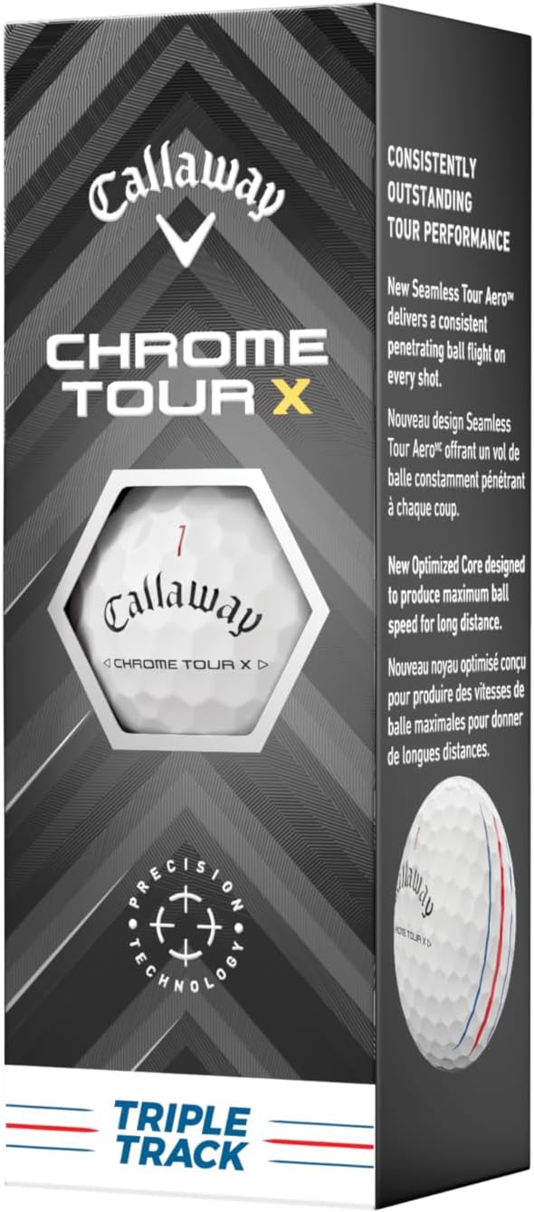 Callaway Chrome Tour X Golf Balls: Max Distance, Tour Performance, Incredible Feel & Alignment