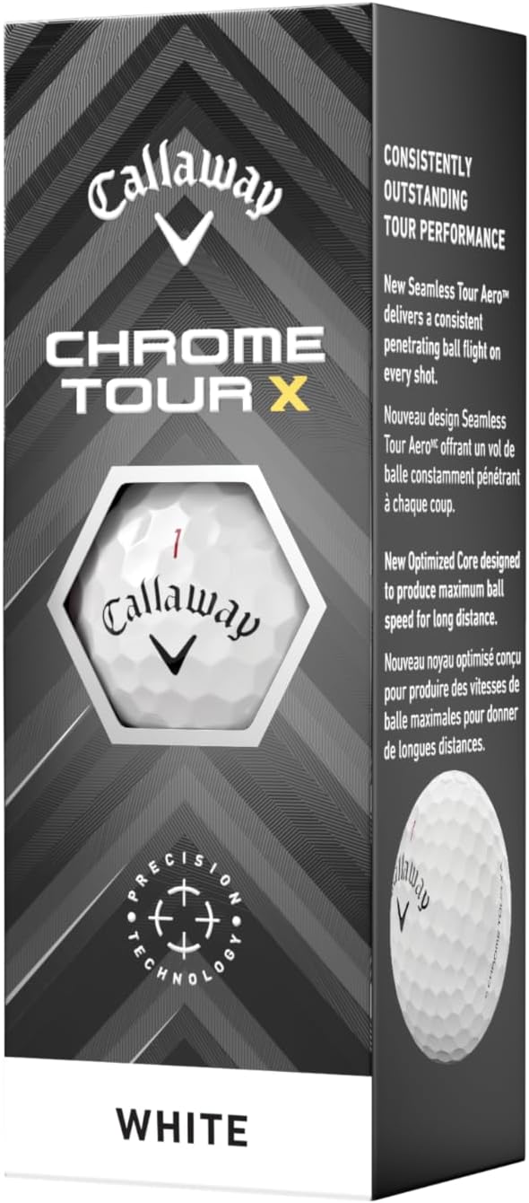 Callaway Chrome Tour X Golf Balls: Max Distance, Tour Performance, Incredible Feel & Alignment