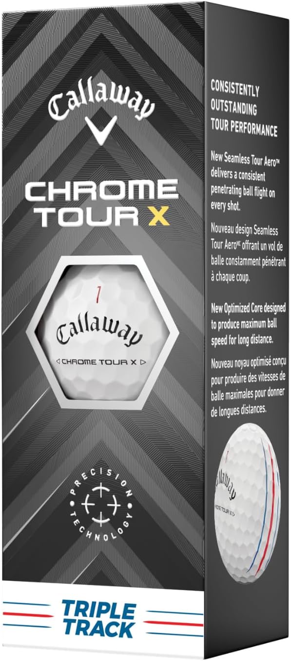 Callaway Chrome Tour X Golf Balls: Max Distance, Tour Performance, Incredible Feel & Alignment