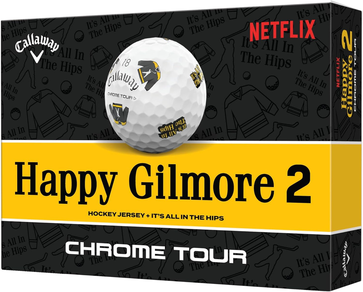 Callaway Odyssey Happy Gilmore Edition Golf Balls & Hockey Stick Putter Collection