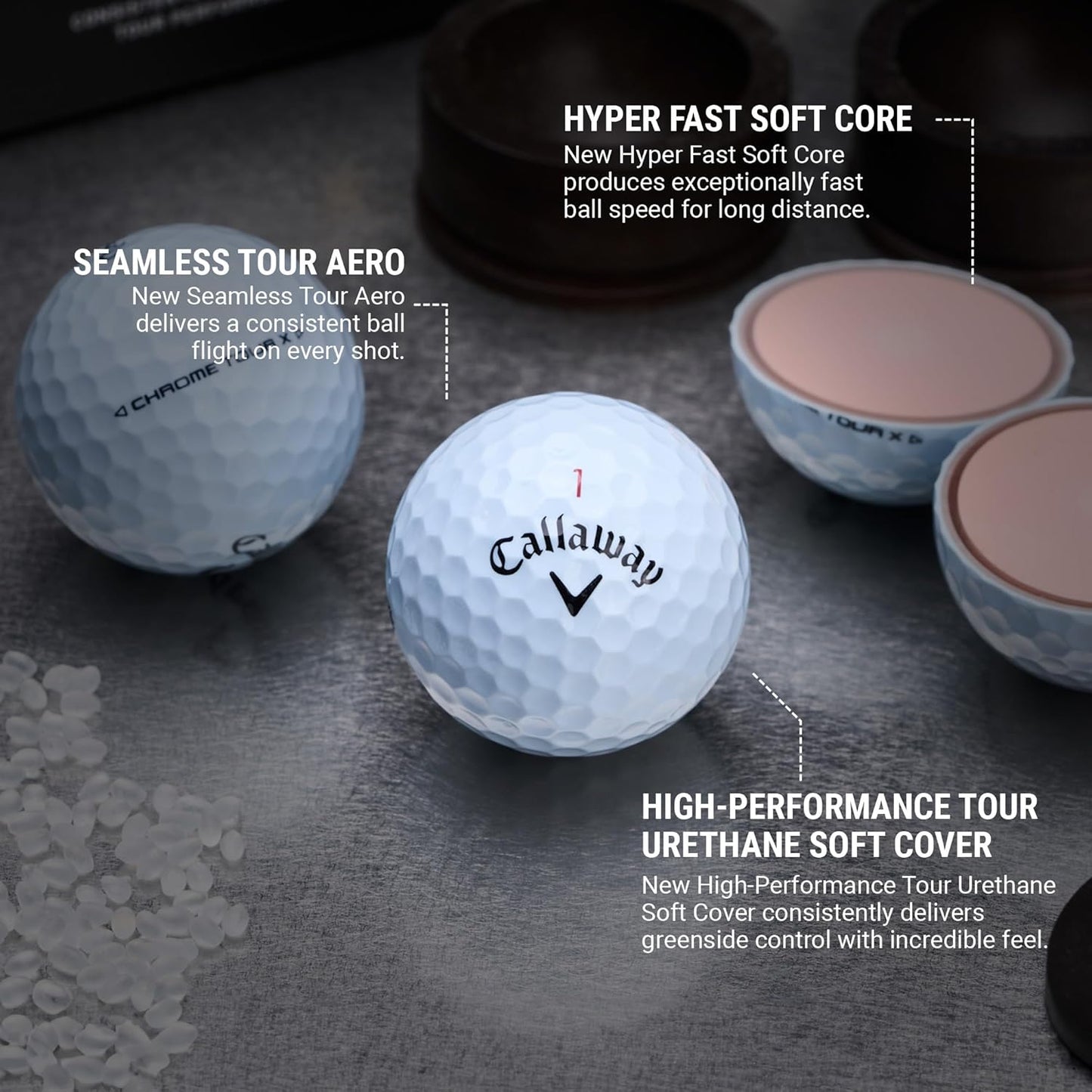 Callaway Chrome Tour X Golf Balls: Max Distance, Tour Performance, Incredible Feel & Alignment