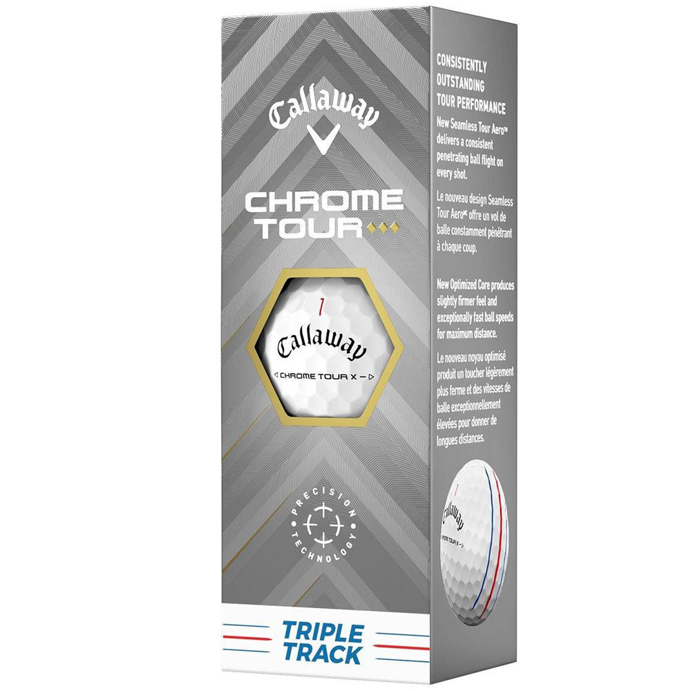 Callaway Chrome Tour TD Golf Balls: Triple Track, Speed, Control, White
