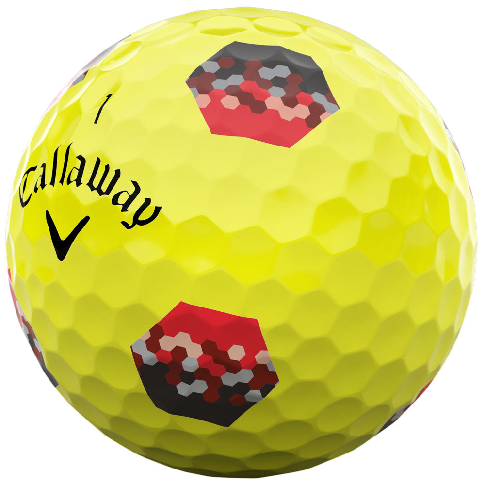Callaway Chrome Tour TruTrack Yellow Golf Balls: Fast Speed, Tour Feel, Precision Alignment