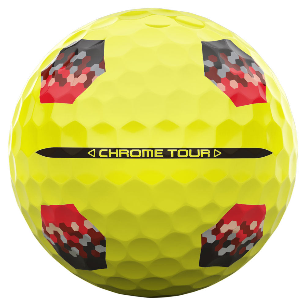 Callaway Chrome Tour TruTrack Yellow Golf Balls: Fast Speed, Tour Feel, Precision Alignment