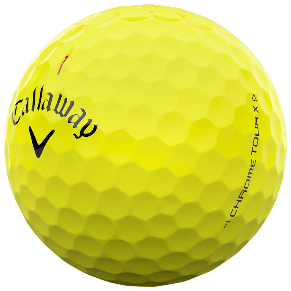 Callaway Chrome Tour X Yellow Golf Balls: Fast Core, Aero, Soft Cover