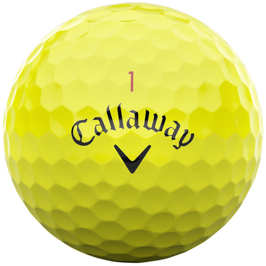 Callaway Chrome Tour Yellow Golf Balls: Hyper Fast Core, Seamless Aero, Distance, Feel