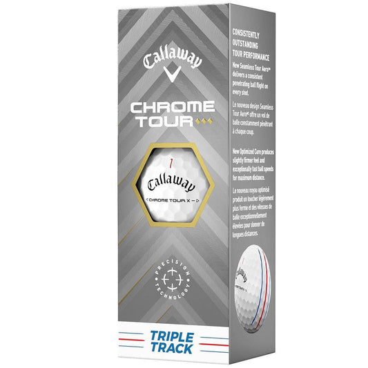 Callaway Chrome Tour TD Golf Balls: Triple Track, Speed, Control, White