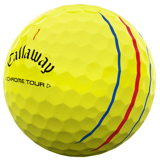 Callaway Chrome Tour Triple Track Yellow Golf Balls: Superior Distance, Feel, Alignment