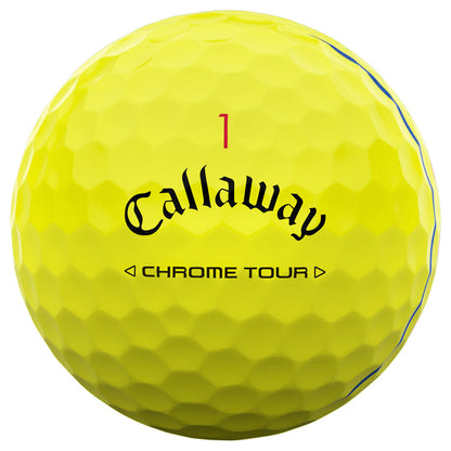 Callaway Chrome Tour Triple Track Yellow Golf Balls: Superior Distance, Feel, Alignment