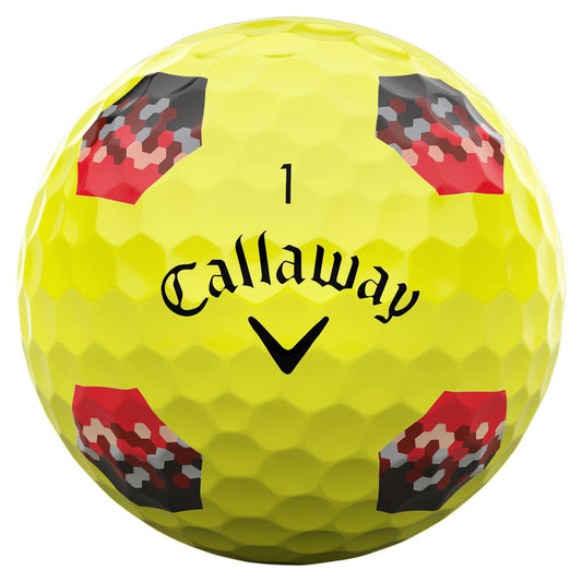 Callaway Chrome Tour TruTrack Yellow Golf Balls: Fast Speed, Tour Feel, Precision Alignment
