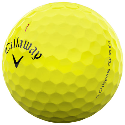 Callaway Chrome Tour X Yellow Golf Balls: Fast Core, Aero, Soft Cover