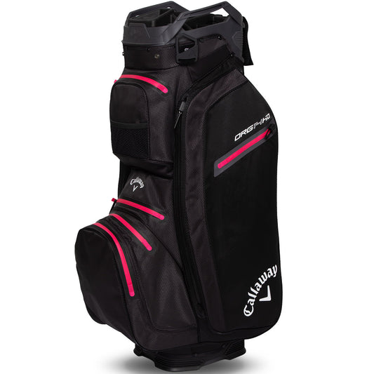 Org 14 HD Waterproof Cart Bag - Black/Charcoal/Pink