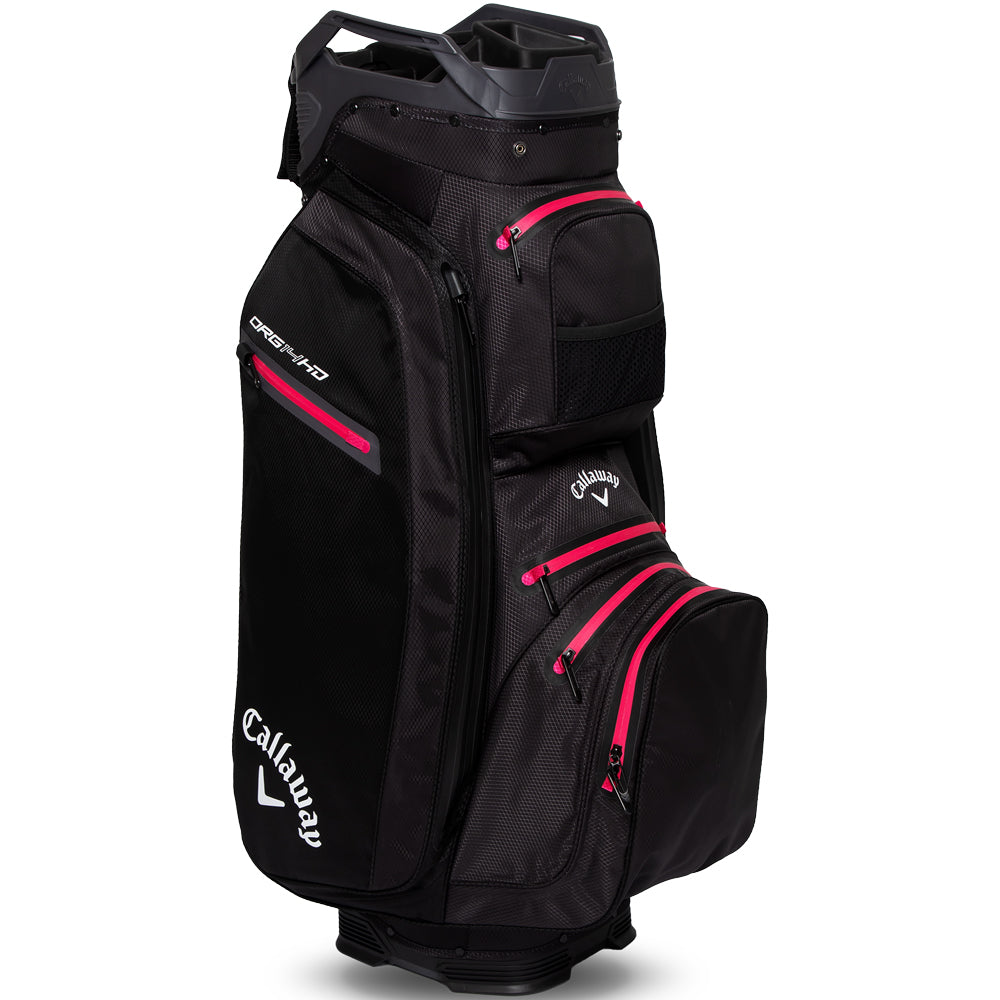 Org 14 HD Waterproof Cart Bag - Black/Charcoal/Pink