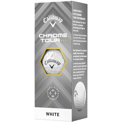 Callaway Chrome Tour TD Golf Balls: Ultimate Speed, Tour Control, White 3-Sleeve
